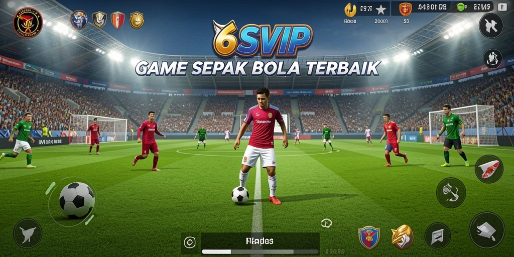 Tampilan gameplay seru di 6SVIP, menampilkan pertarungan sepak bola yang intens.
