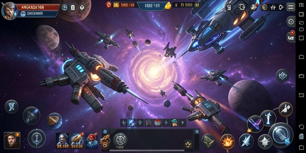 Tangkapan layar gameplay menegangkan dari ANGKASA168 dalam mode Tower Defense.