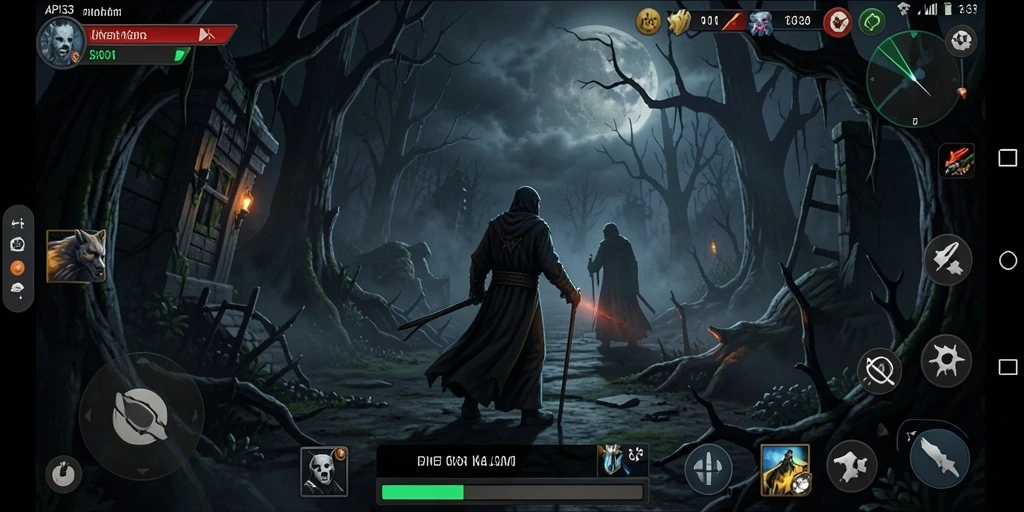 Tampilan gameplay seram yang menakutkan dari API33.
