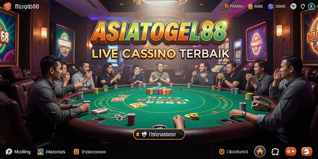 Tampilan gameplay Live Casino ASIATOGEL88 dengan dealer langsung.