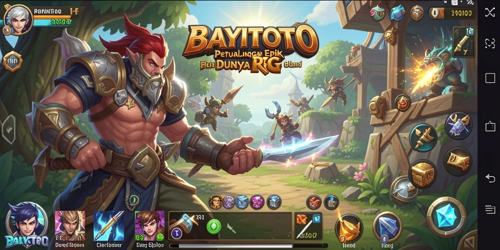 Screenshot gameplay BAYITOTO yang menunjukkan aksi pertarungan epik.