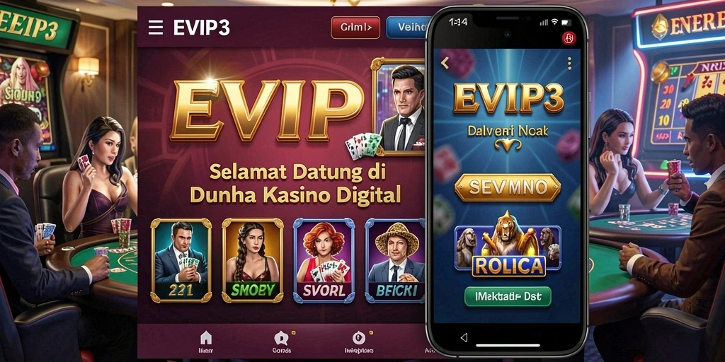 Tangkapan layar gameplay <strong>EVIP3</strong> menampilkan suasana Kasino yang mendebarkan.