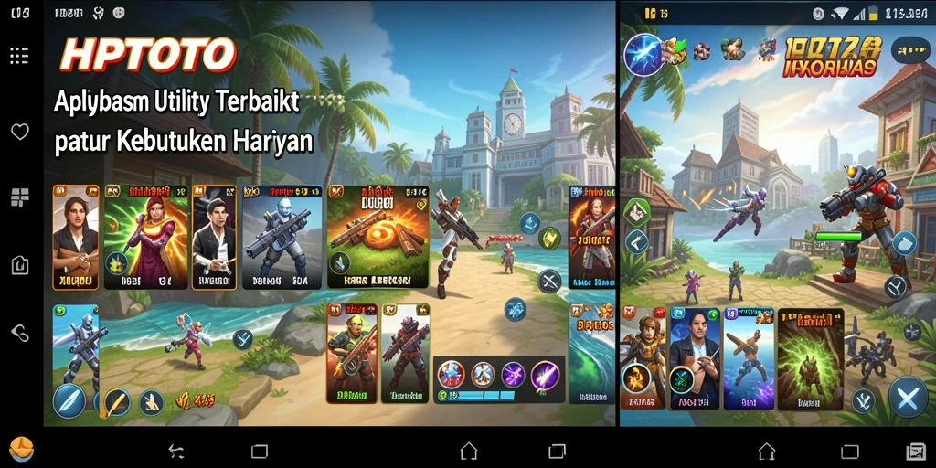 Tampilan utama HPTOTO dengan berbagai fitur Utility.