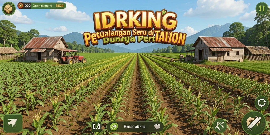 Tampilan screenshot IDRKING memperlihatkan keseruan bermain di ladang yang subur.