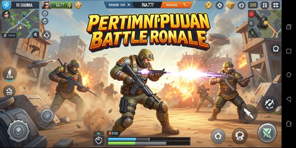 Screenshot gameplay epik dalam pertempuran Battle Royale INA777.