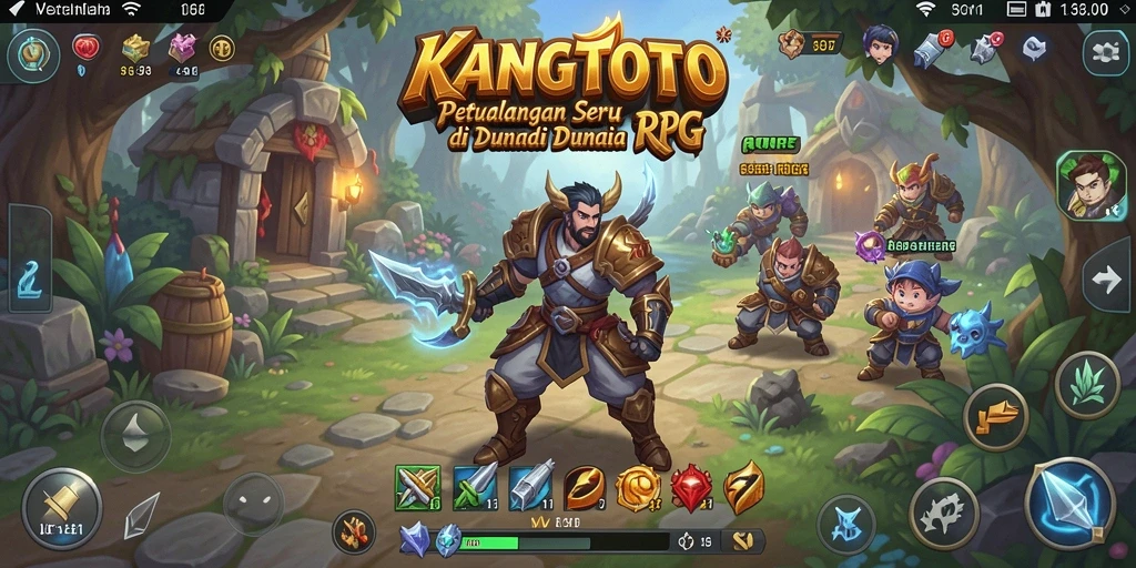 Screenshot dari gameplay KANGTOTO yang menunjukkan pertarungan epik.