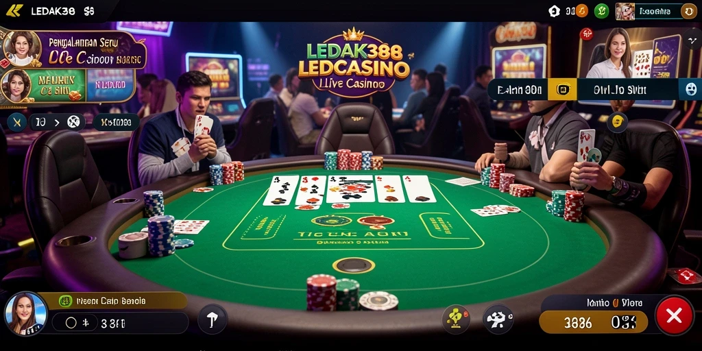 Gameplay LEDAK388 yang menarik dengan dealer langsung di Live Casino.
