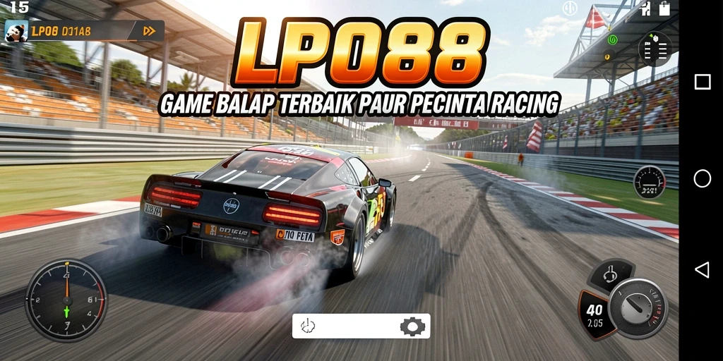 Tampilan gameplay <strong>LPO88</strong> yang seru dan penuh aksi balap.
