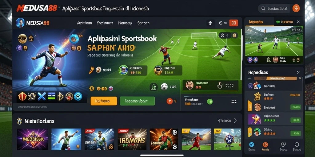 Tampilan gameplay menarik dalam aplikasi Sportsbook MEDUSA88.