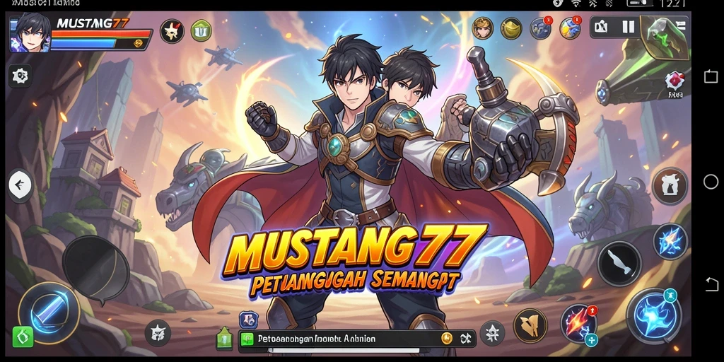 Tampilan gameplay seru dari MUSTANG77 dengan karakter anime favorit.