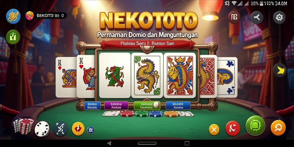 Tampilan gameplay seru dalam NEKOTOTO dengan tantangan domino