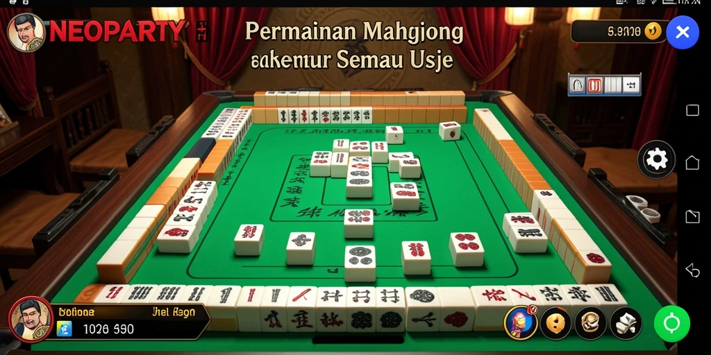 Tampilan gameplay Mahjong yang menarik dan interaktif.