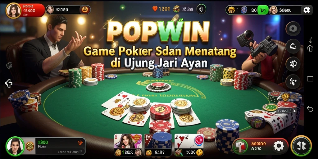 Tangkapan layar permainan poker dengan gameplay yang seru.