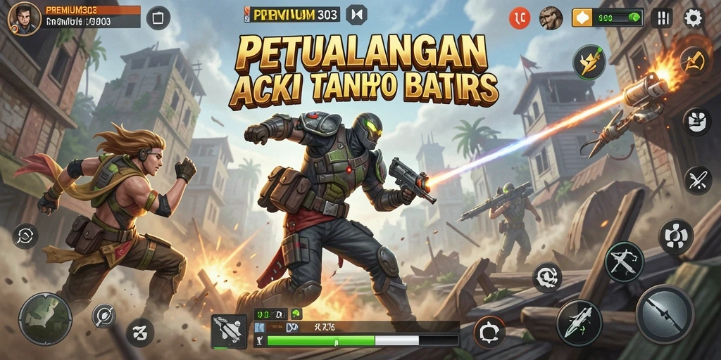 Tampilan gameplay aksi yang mendebarkan dari PREMIUM303.