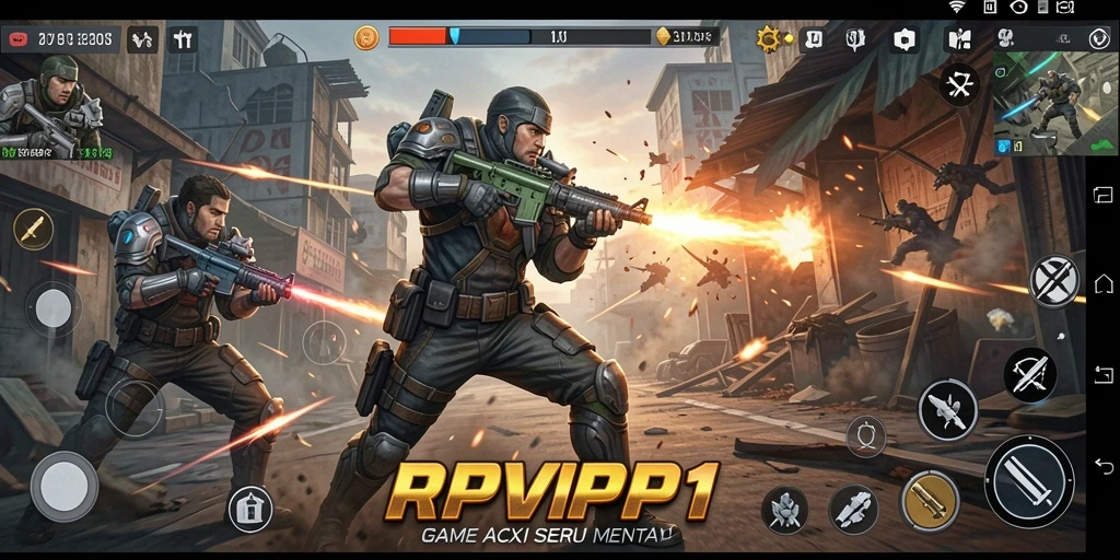 Screenshot menampilkan aksi seru dari gameplay RPVIP1.