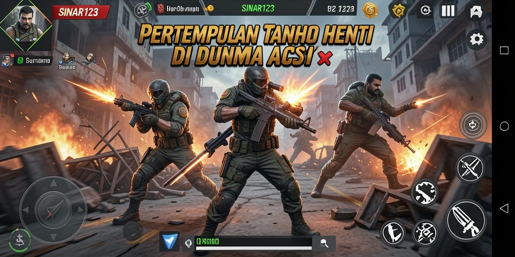 Tampilan gameplay penuh aksi dalam SINAR123 yang mendebarkan.