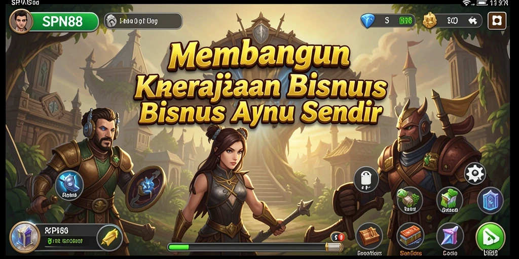Tangkapan layar gameplay SPN88 yang menunjukkan aksi membangun bisnis.